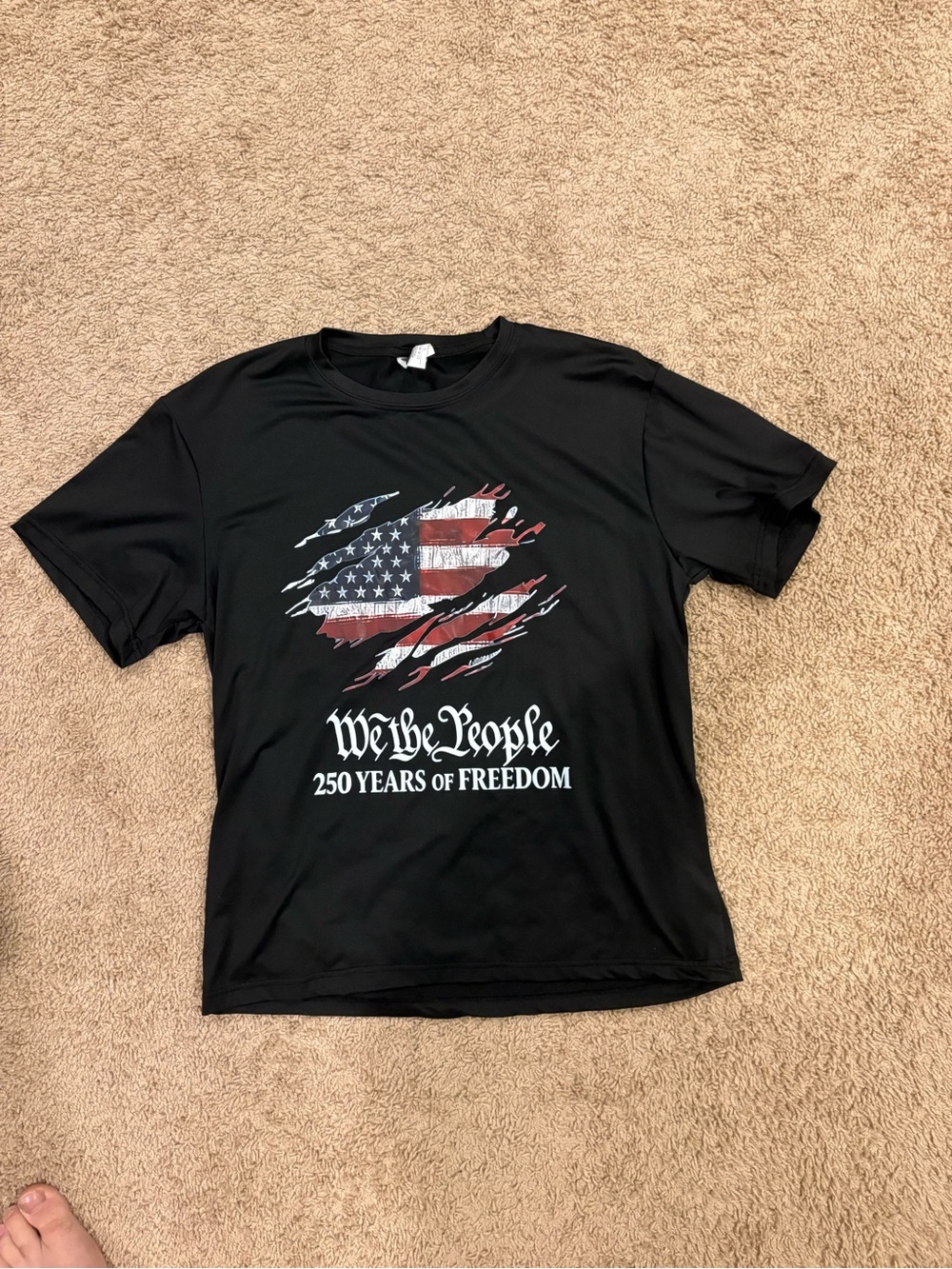 Black 'We The People' Graphic Tee - Patriotic 250 Years Design
